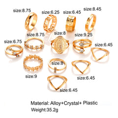 13-Piece vintage diamond ring set