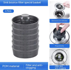 Stainless Steel Kitchen Sink Bounce Core Drain Cap Filter Net