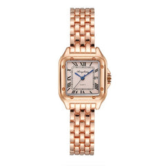 Fashion Stainless Steel Square Simple Design Couple Quartz Watch