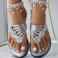 Floral Pattern Flip Flops Comfortable Casual Summer Beach Slippers